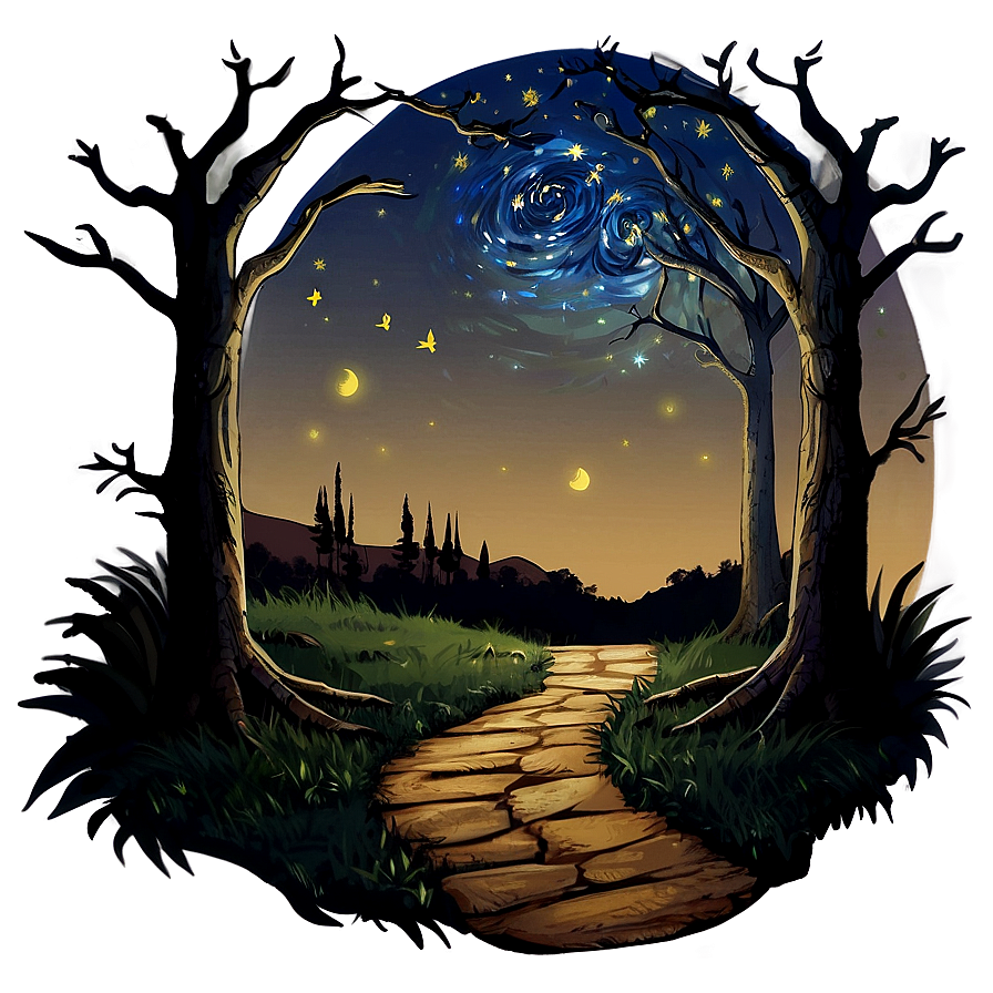 Starry Night Path Png 06202024