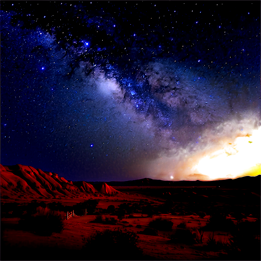 Starry Night Sky Desert Photo Png Psg8