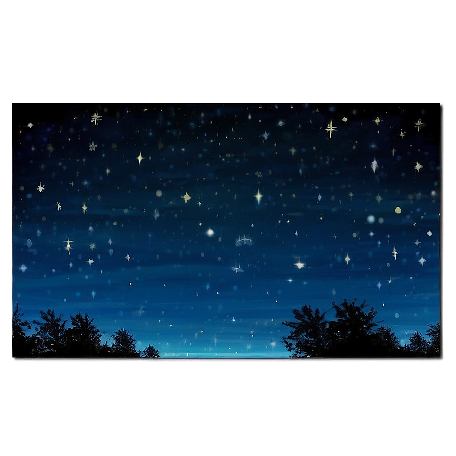 Starry Night Sky Landscape Png 54