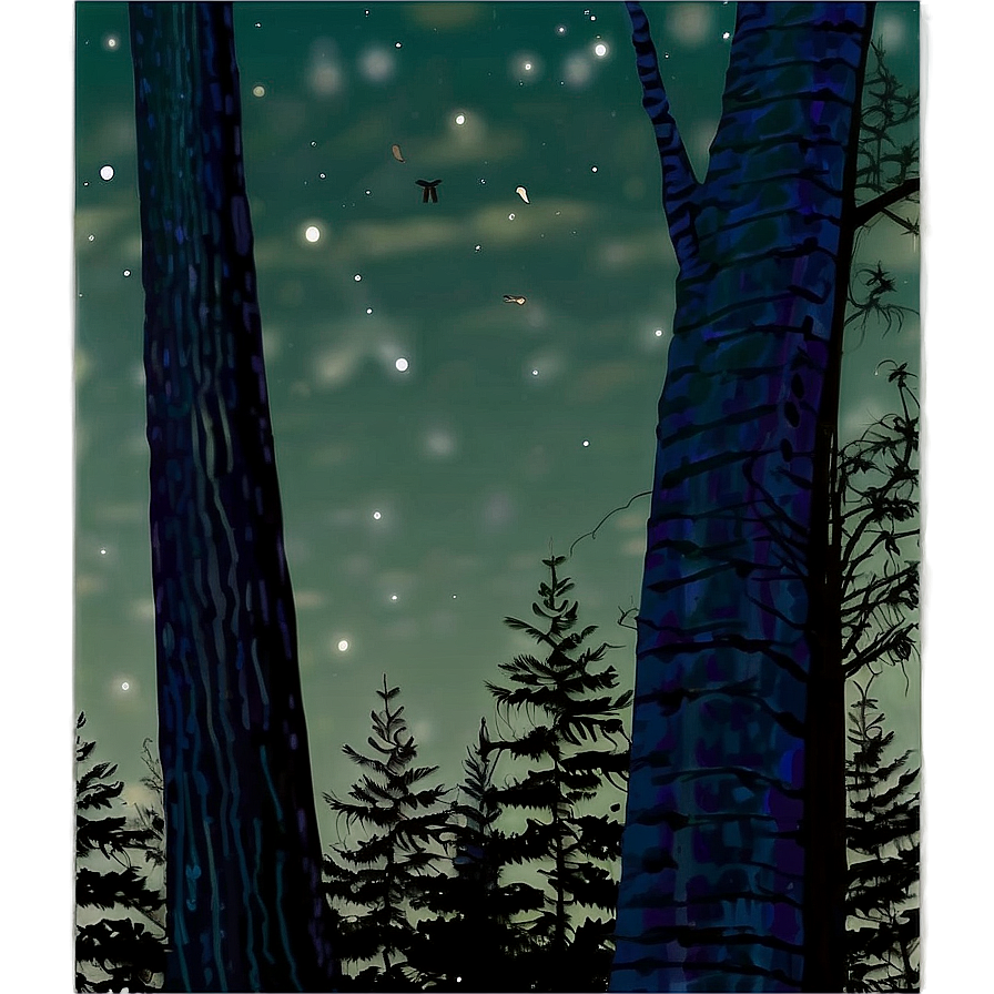 Starry Night Woods Png 06242024