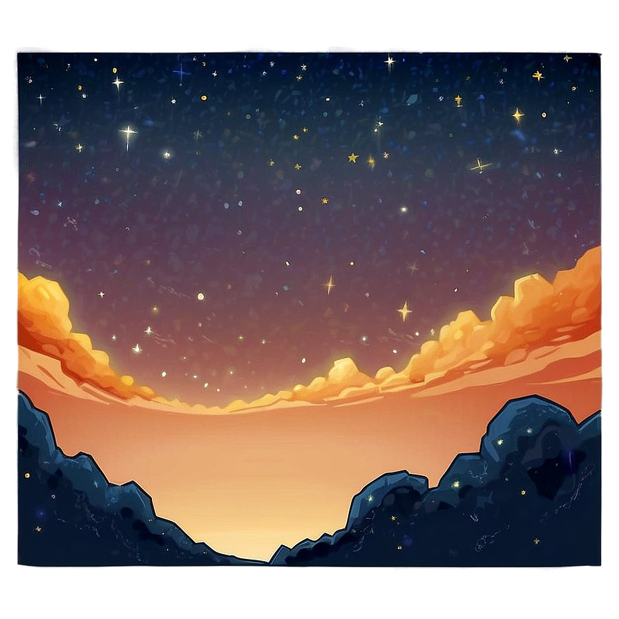 Starry Sky Horizon Png 95