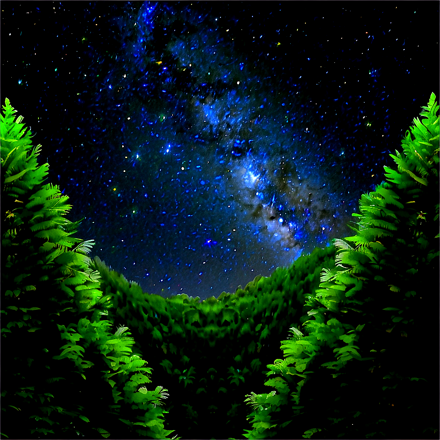 Starry Sky Over Forest Png 06252024