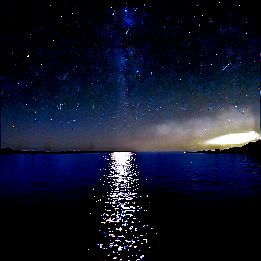 Starry Sky Over Lake Png 06252024