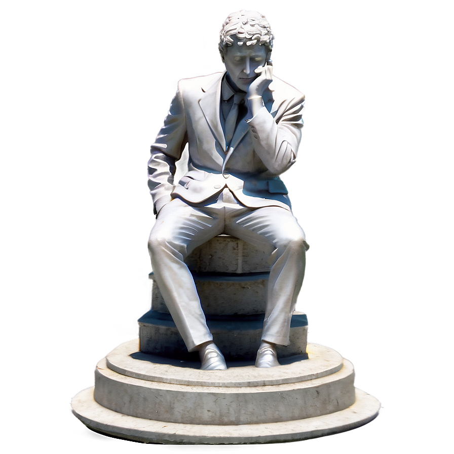 Statue Of Thinking Gentleman Png Iyw