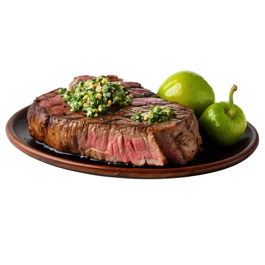 Steak With Chimichurri Png Kve71