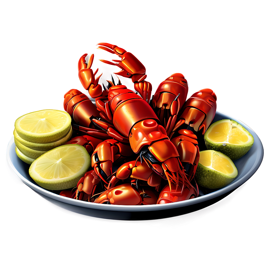 Steamed Crawfish Plate Png 1