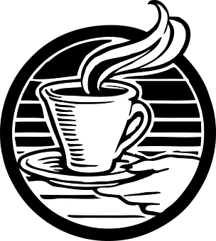 Steaming Coffee Cup Graphic