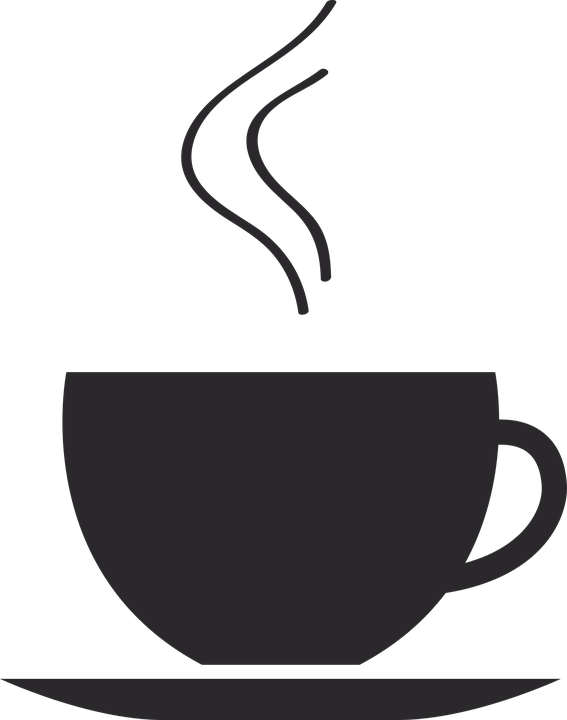 Steaming Coffee Cup Silhouette