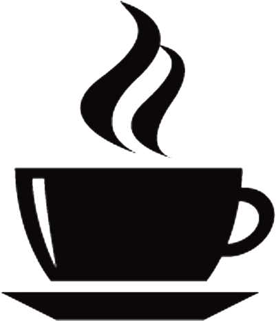 Steaming Coffee Cup Silhouette