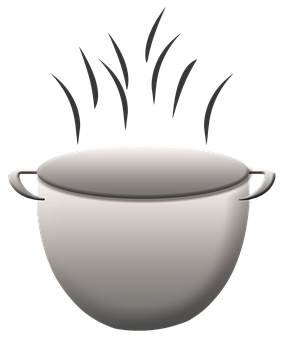 Steaming Cooking Pot Graphic