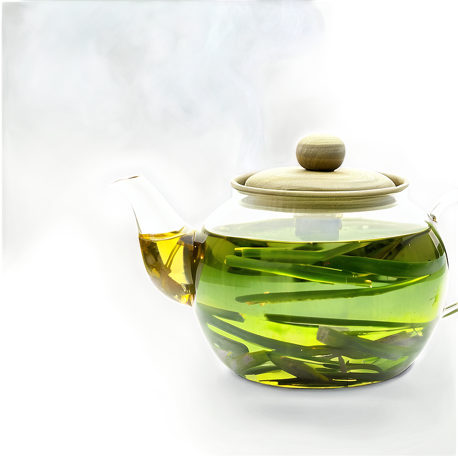 Steaming Green Tea Pot Png Wvr