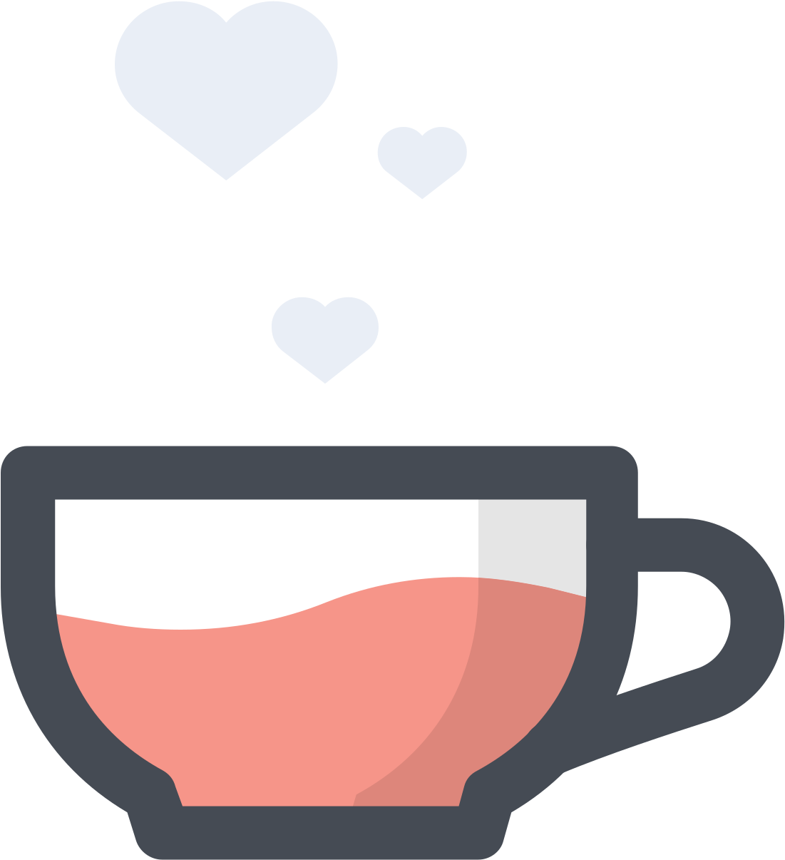 Steaming Love Coffee Cup Graphic