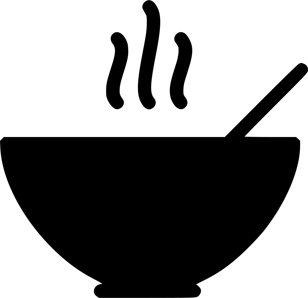 Steaming Soup Bowl Silhouette