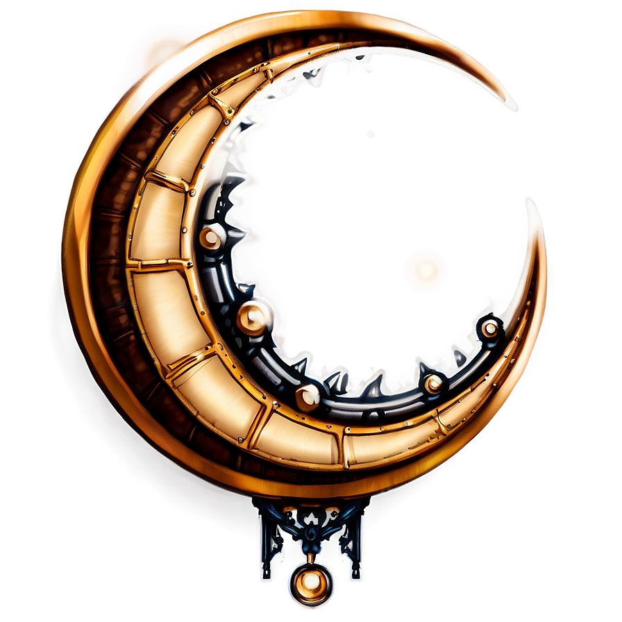 Steampunk Crescent Moon Png Gsr