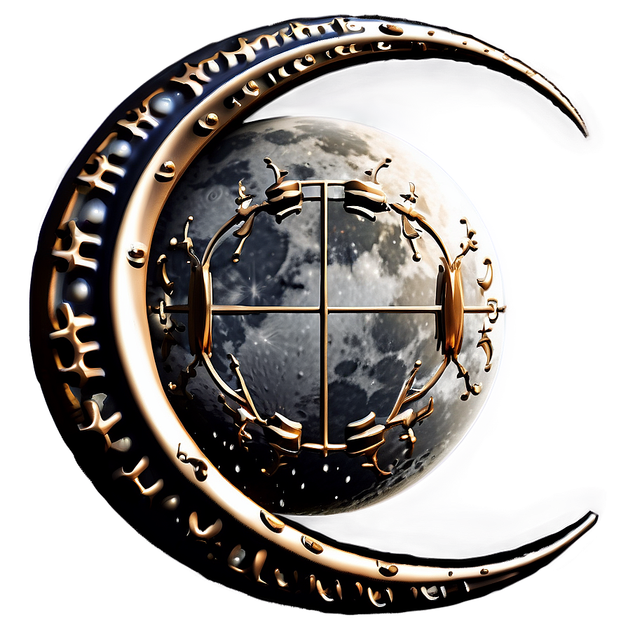 Steampunk Crescent Moon Png Pai