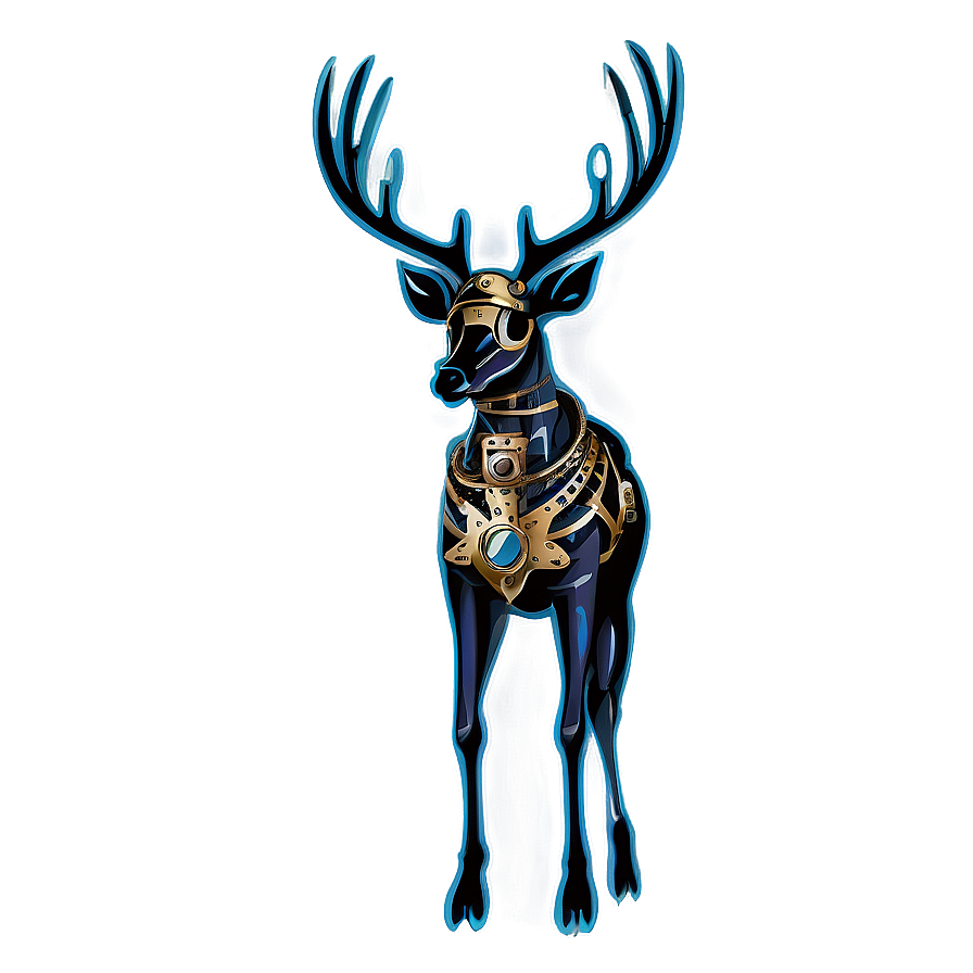 Steampunk Deer Design Png 59