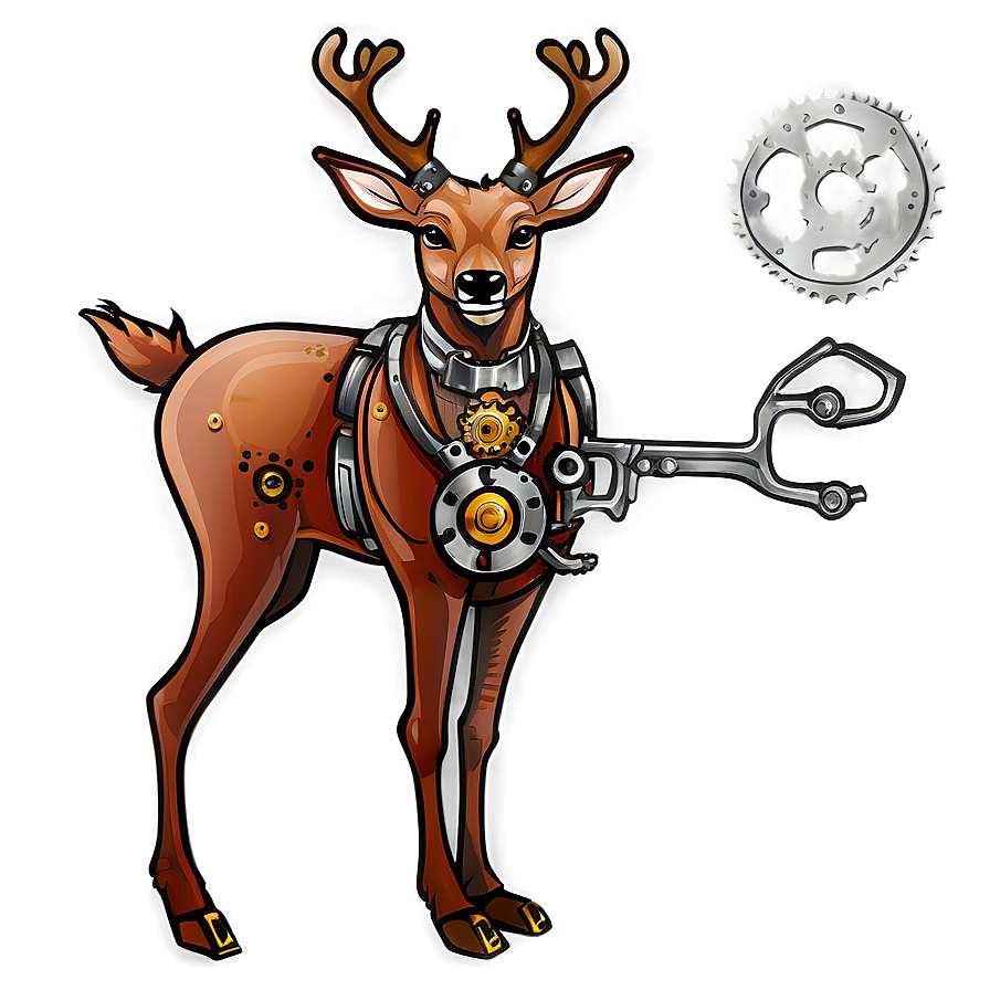 Steampunk Deer Design Png Mxw