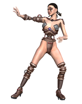 Steampunk Female Character Pose