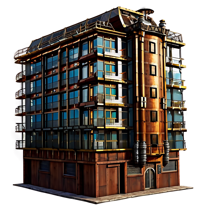 Steampunk Inspired Building Png 05242024