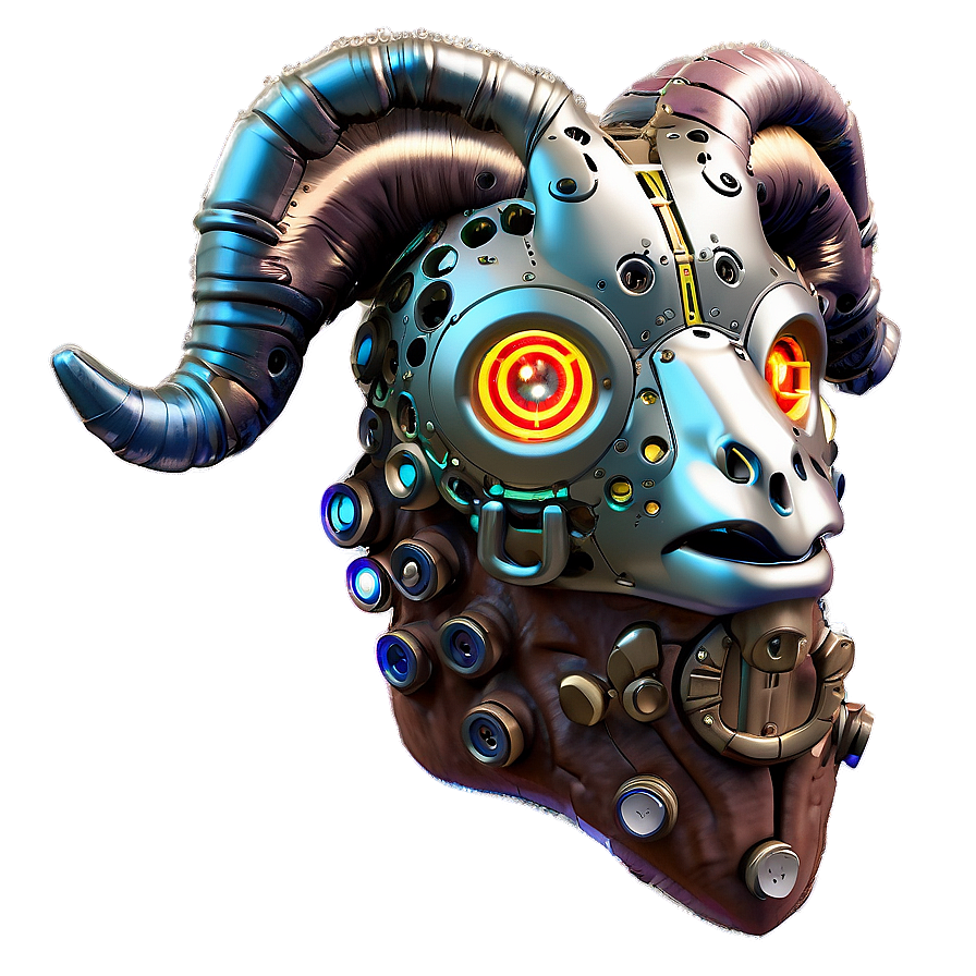 Steampunk Ram Head Gadget Png 06292024