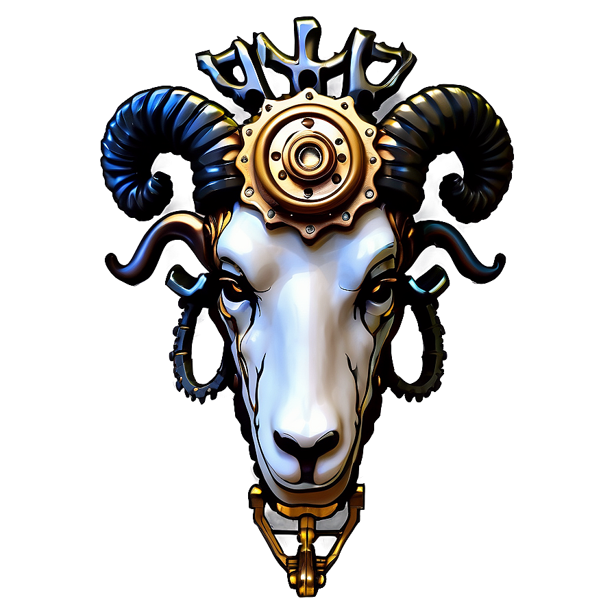 Steampunk Ram Head Gadget Png 88