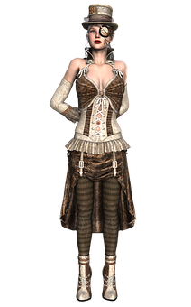 Steampunk Style Female Character