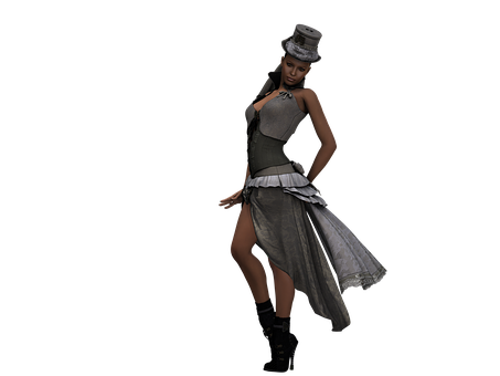 Steampunk_ Style_ Female_ Character