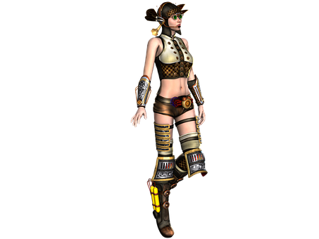 Steampunk Style Female Character