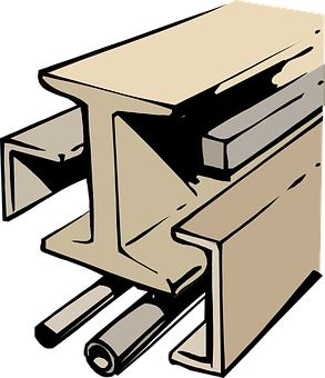 Steel Beamsand Plates Construction Graphic