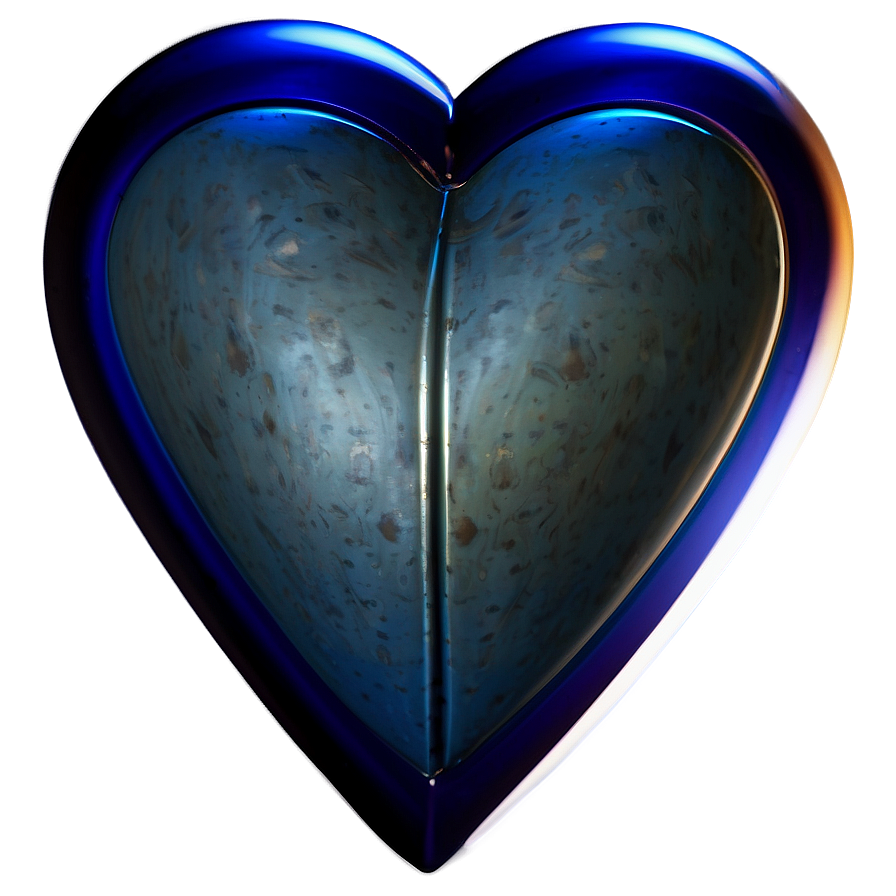 Steel Blue Heart Icon Png 06272024