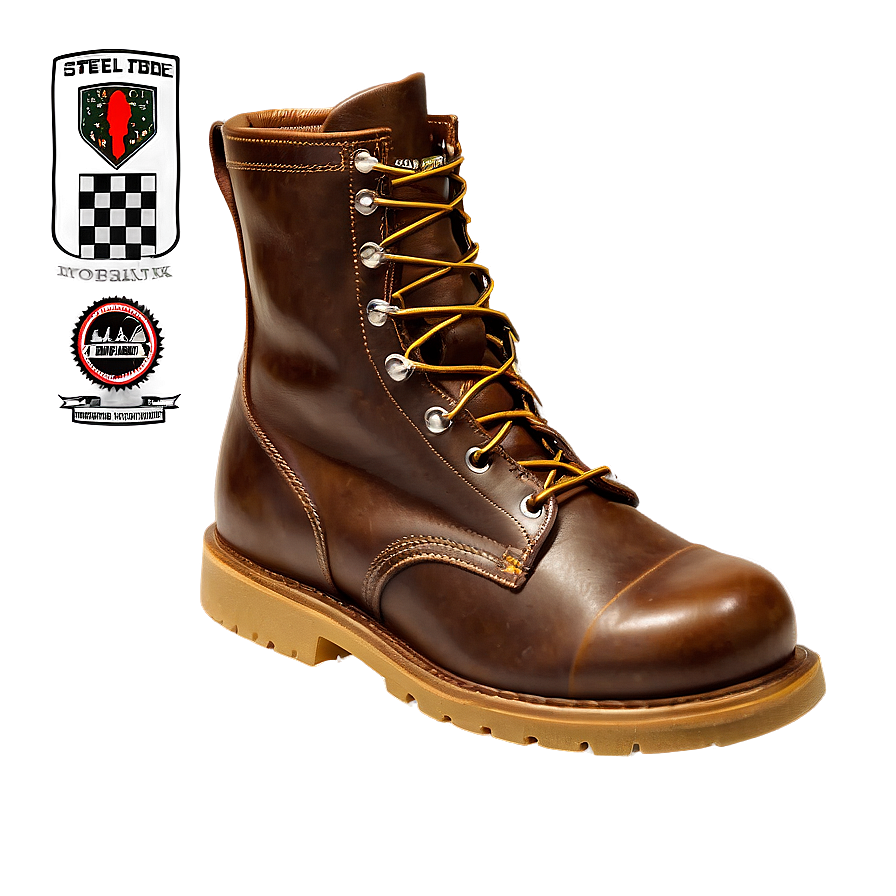 Steel Toe Combat Boots Png Puk