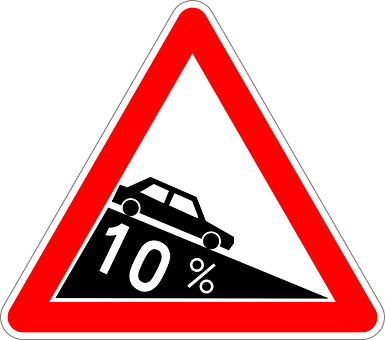 Steep Gradient Traffic Sign