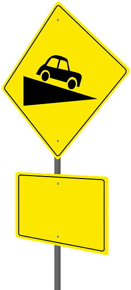 Steep Incline Road Sign