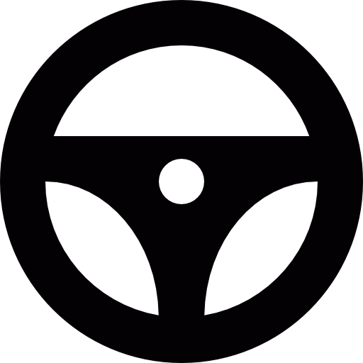 Steering Wheel Icon Silhouette