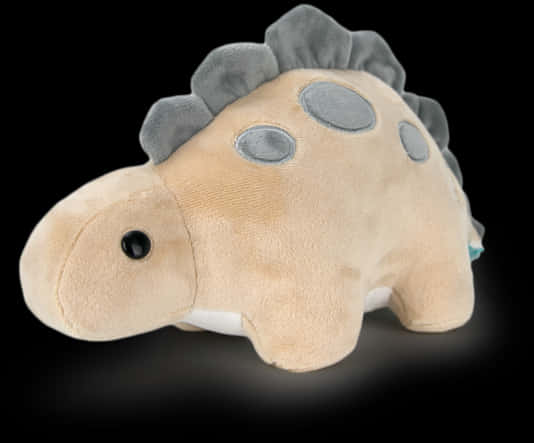 Stegosaurus Plush Toy Black Background