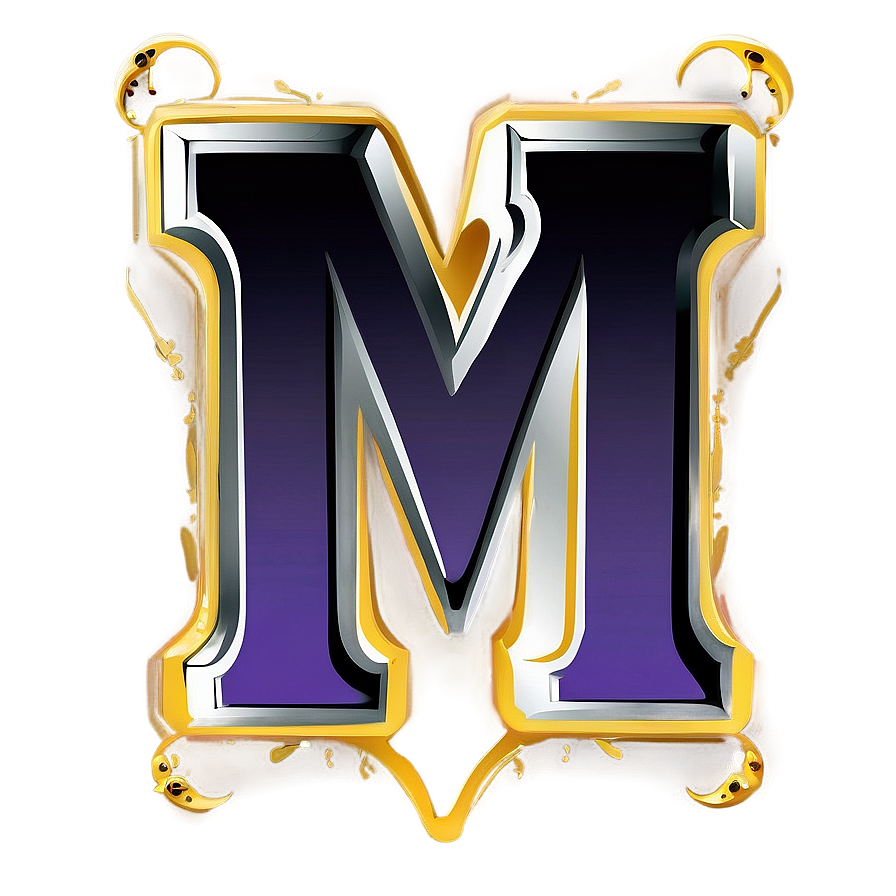 Stencil Letter M Png Auk