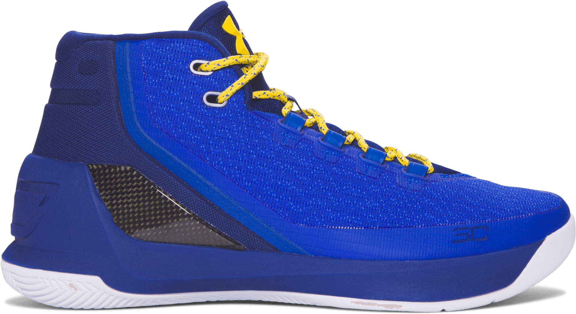 Steph Curry Blueand Yellow Basketball Shoe