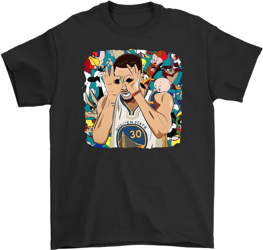 Steph Curry Celebration Cartoon Tshirt