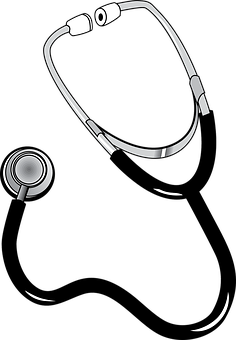 Stethoscope Vector Art Black Background