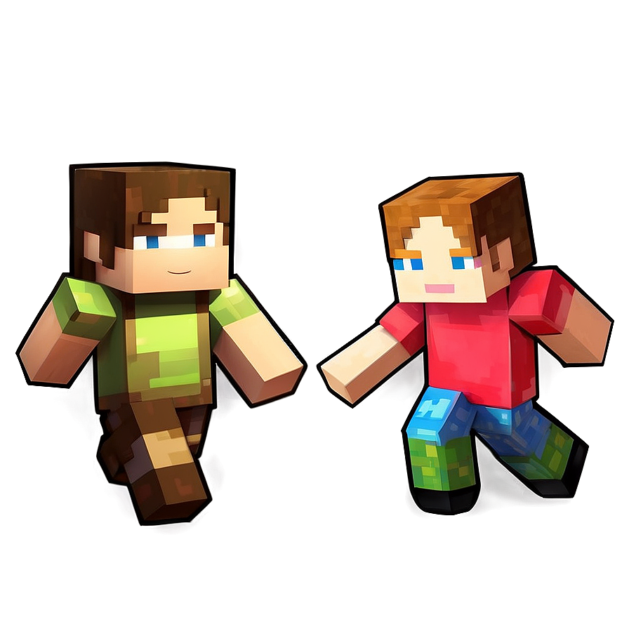 Steve And Alex Minecraft Png 05242024