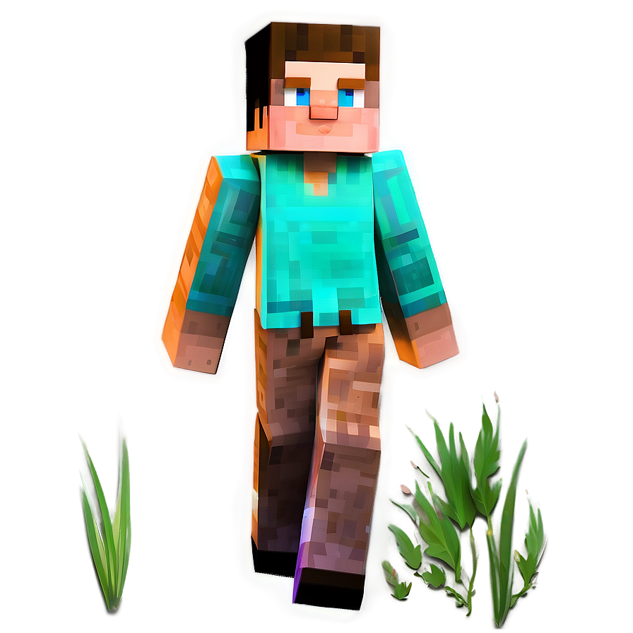 Steve And Villager Minecraft Png 05242024