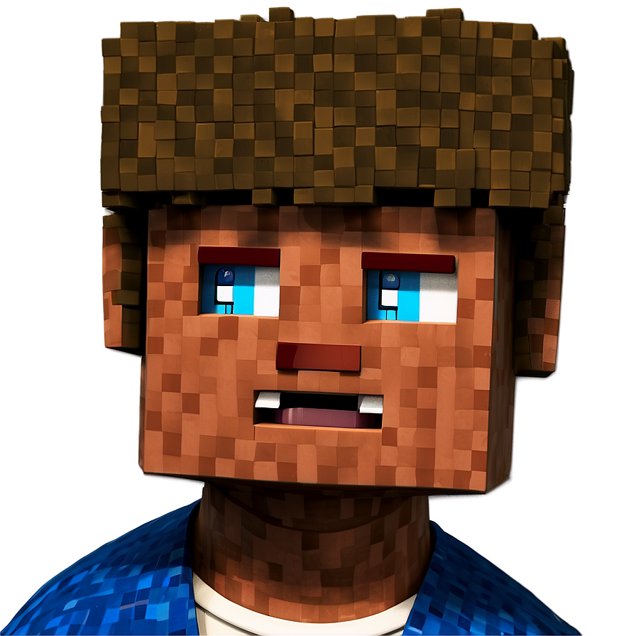 Steve From Minecraft Head Png 06282024