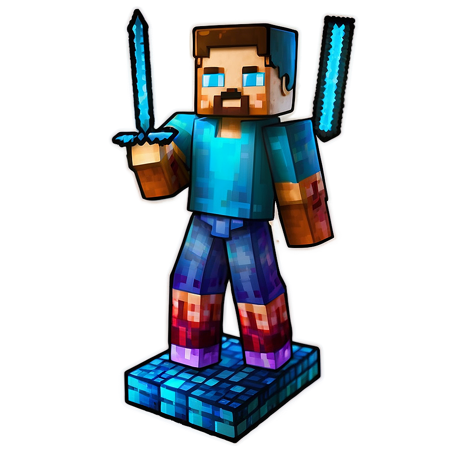 Steve In Nether Minecraft Png Vuk