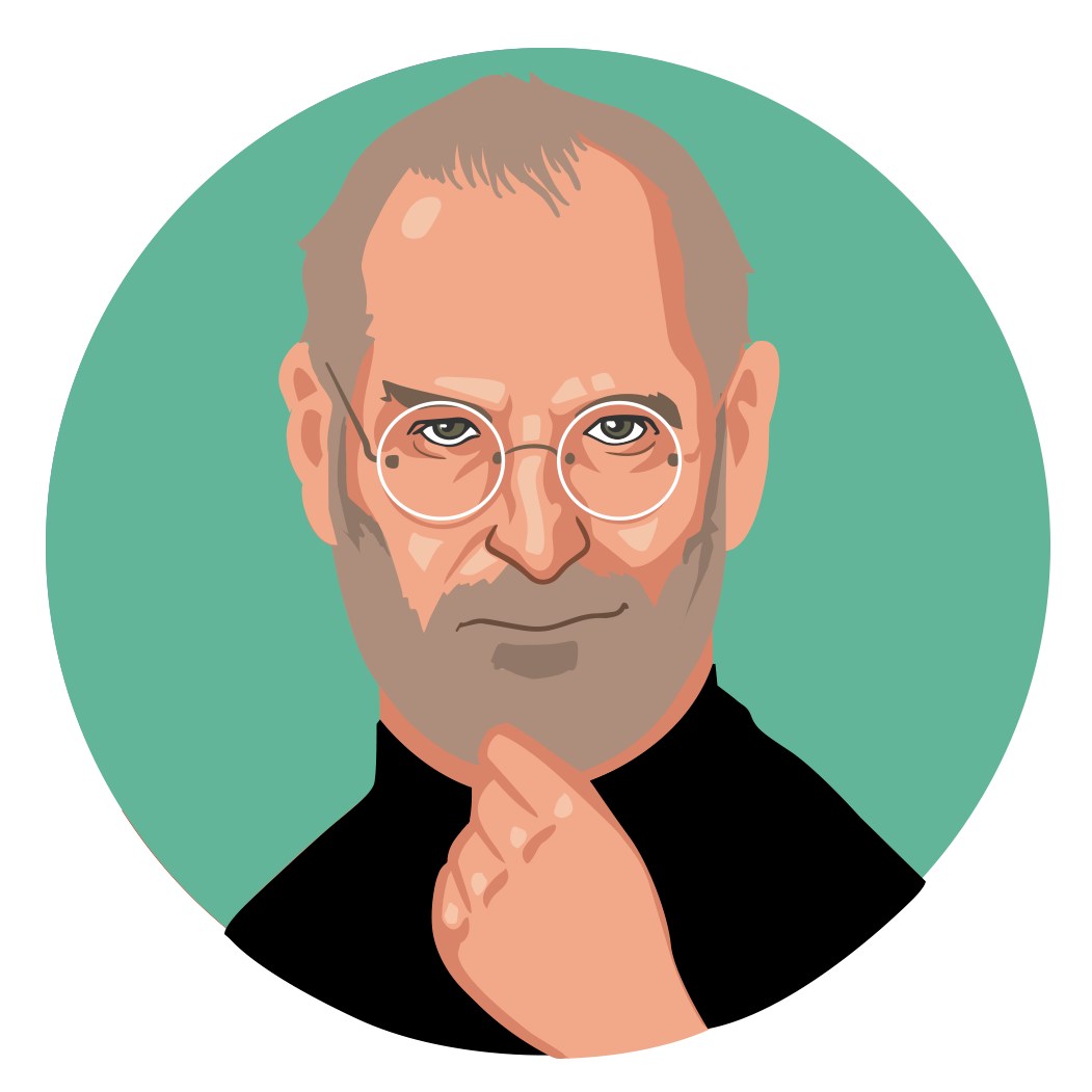 Steve Jobs Iconic Pose Illustration