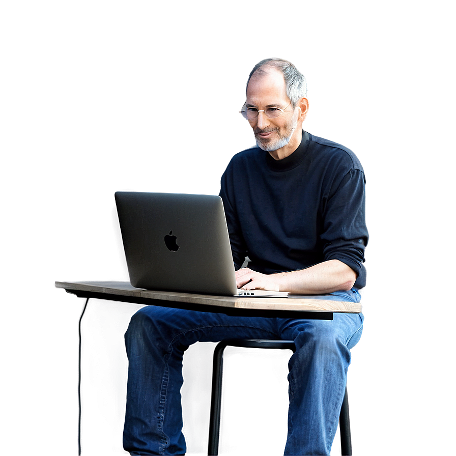 Steve Jobs With Macbook Png Jth56