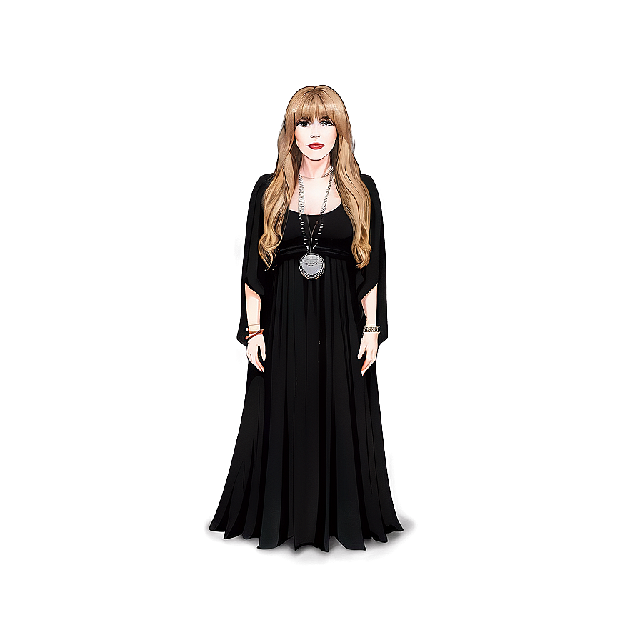 Stevie Nicks Black Dress Png 21