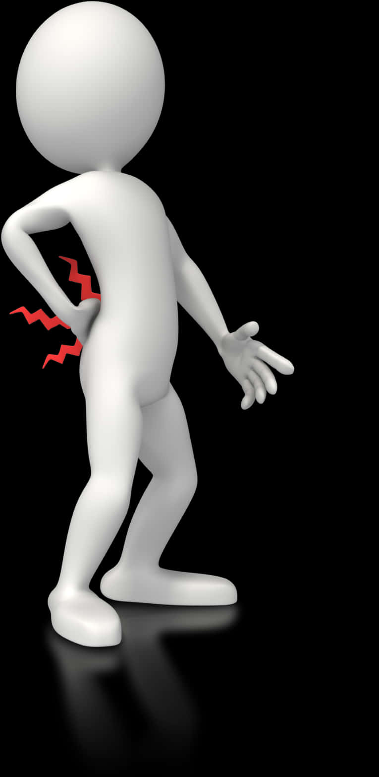 Stickman Back Pain Illustration