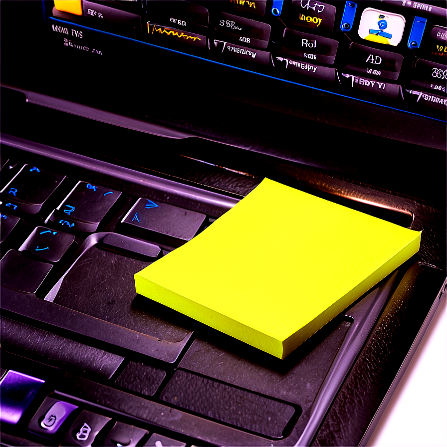 Sticky Note On Laptop Png 12