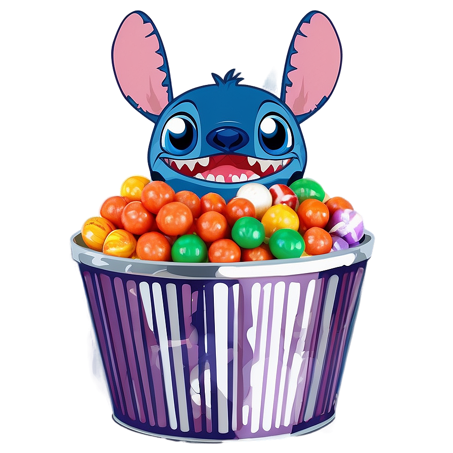 Stitch Halloween Candy Bucket Png 06122024