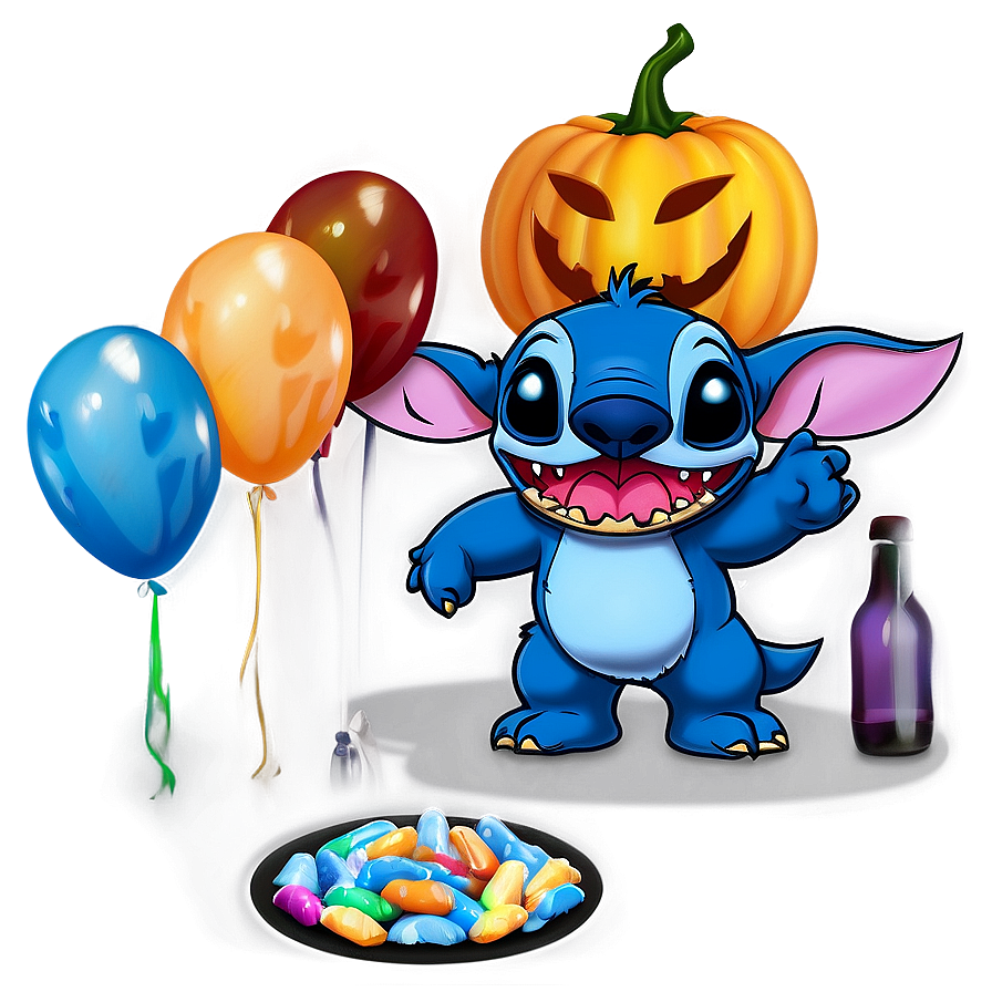 Stitch Halloween Party Png 06122024